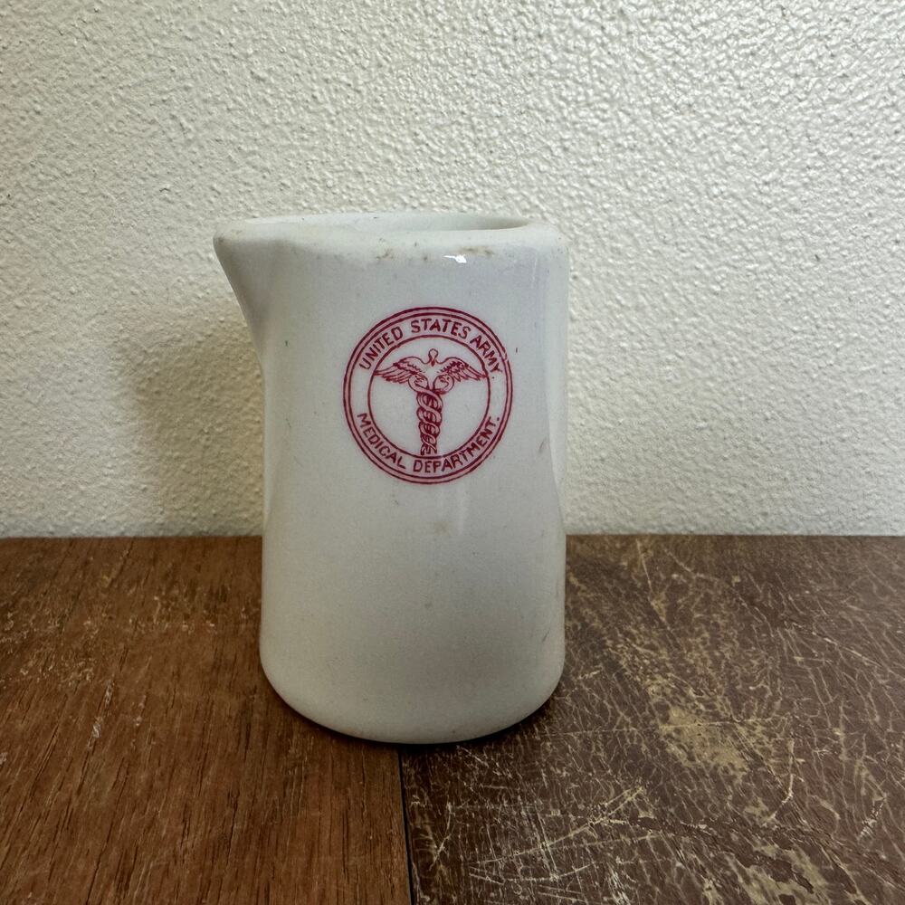 1940's Buffalo China C-12 US Army‎ Medical Department Individual Creamer